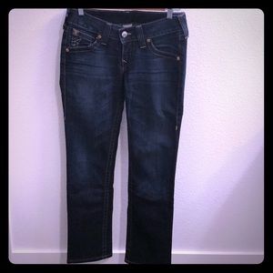 Vintage wash indigo blue true religion jeans